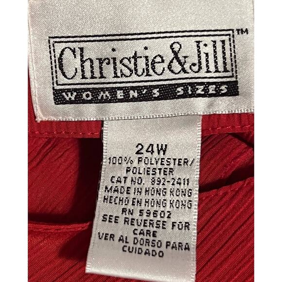 Christie & Jill Women's Rust Button Front Short Sleeve Blouse Size 24W - Picture 3 of 4